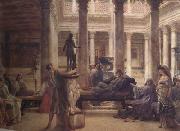 Alma-Tadema, Sir Lawrence A Roman Art Lover (mk23) oil painting reproduction